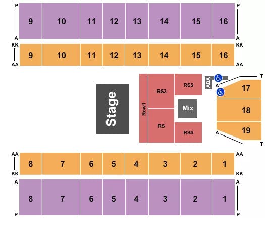  CROWDER Seating Map Seating Chart
