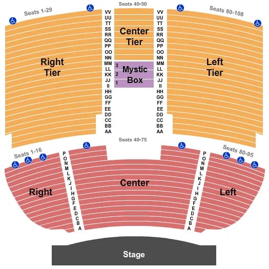  END STAGE Seating Map Seating Chart