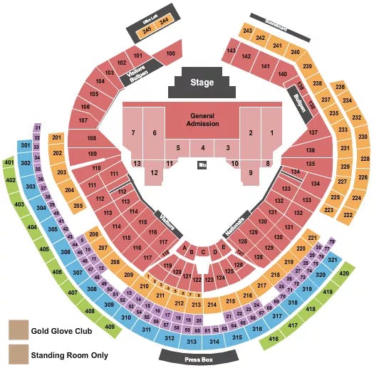  BRUCE SPRINGSTEEN 2 Seating Map Seating Chart