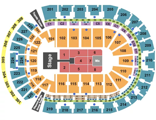  MERCYME Seating Map Seating Chart