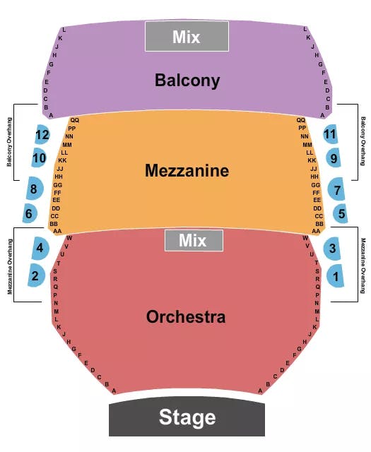  ENDSTAGE 2 Seating Map Seating Chart