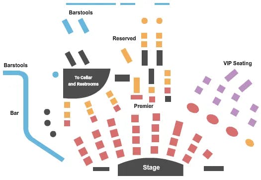 CITY WINERY NEW YORK CITY END STAGE Seating Map Seating Chart