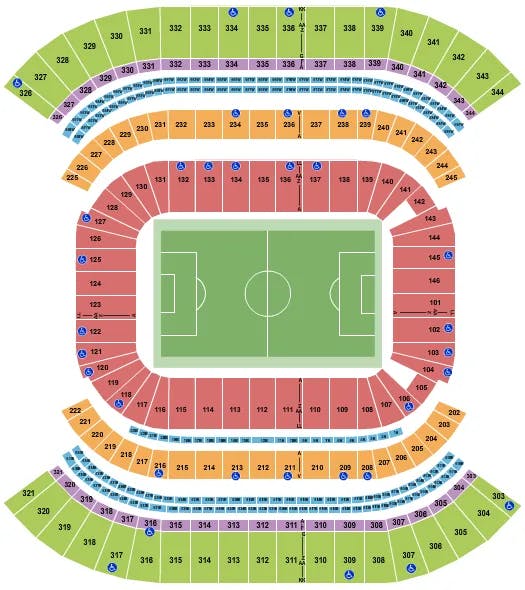 NISSAN STADIUM NASHVILLE SOCCER Seating Map Seating Chart