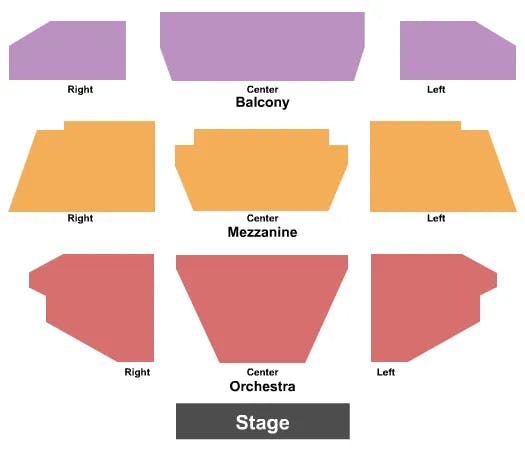 NISWONGER PERFORMING ARTS CENTER OHIO END STAGE Seating Map Seating Chart