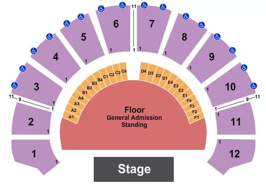 THE MASONIC SAN FRANCISCO ENDSTAGE GA FLOOR Seating Map Seating Chart