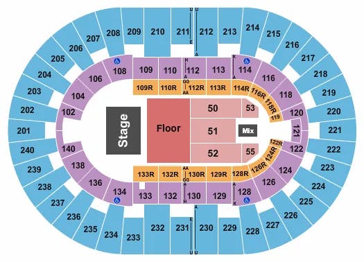  BILLY STRINGS Seating Map Seating Chart