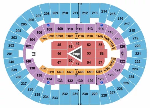  CENTER STAGE 2 Seating Map Seating Chart