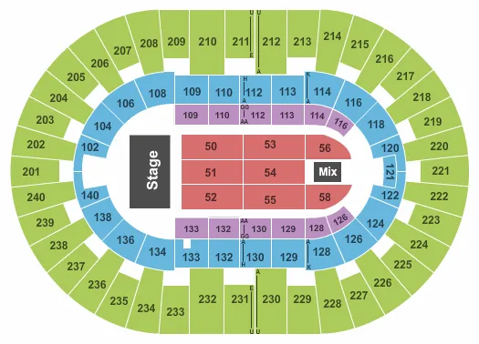  END STAGE Seating Map Seating Chart