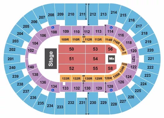  ENDSTAGE 4 Seating Map Seating Chart