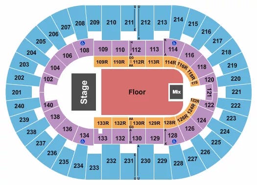  ENDSTAGE GA FLOOR 2 Seating Map Seating Chart