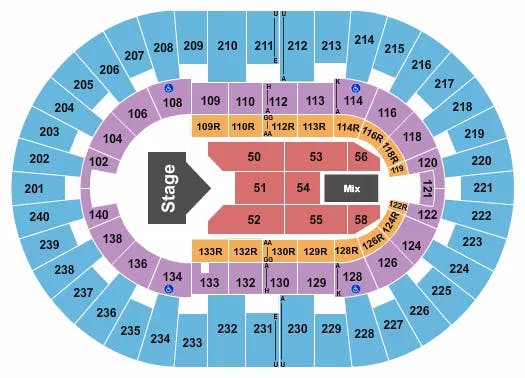  JELLY ROLL Seating Map Seating Chart