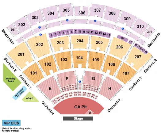  ENDSTAGE LARGE PIT WITH D Seating Map Seating Chart