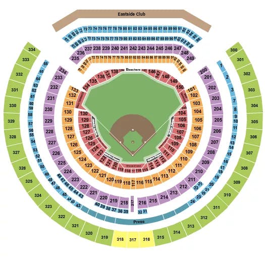  BASEBALL Seating Map Seating Chart