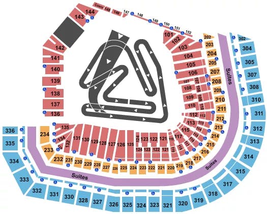  SUPERCROSS 1 Seating Map Seating Chart