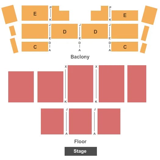 ORPHEUM THEATRE MADISON ENDSTAGE GA FLR Seating Map Seating Chart