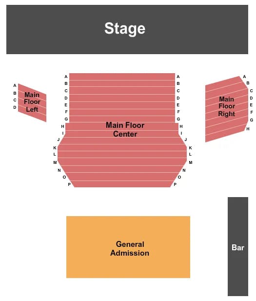 ORPHEUM THEATRE FLAGSTAFF COLLIN RAYE Seating Map Seating Chart