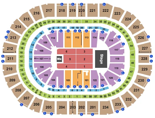  ANDREA BOCELLI Seating Map Seating Chart