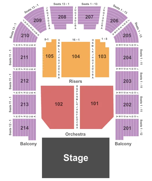  BEACH BOYS Seating Map Seating Chart