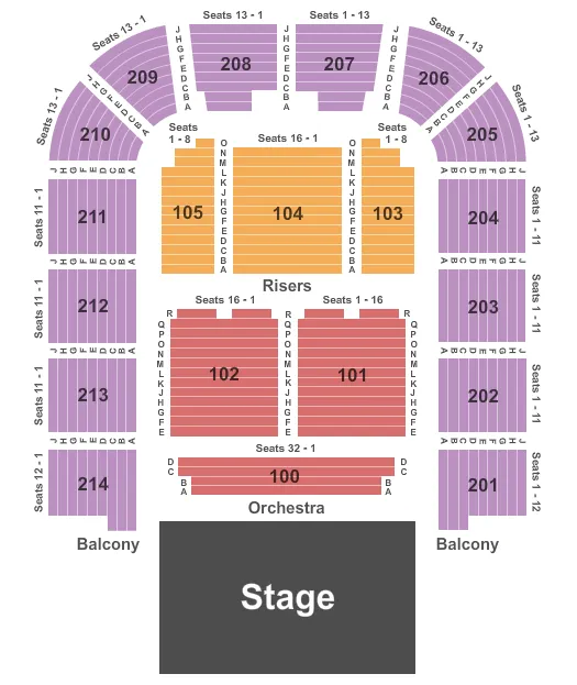  ENDSTAGE 2 Seating Map Seating Chart