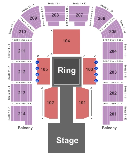  WWE Seating Map Seating Chart