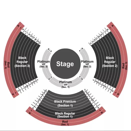  PARANORMAL CIRQUE STATIC Seating Map Seating Chart