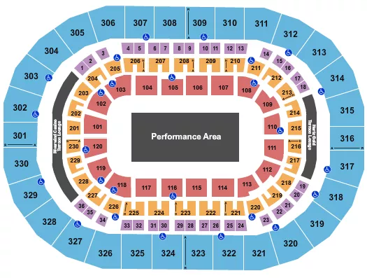  MONSTER TRUCKS Seating Map Seating Chart