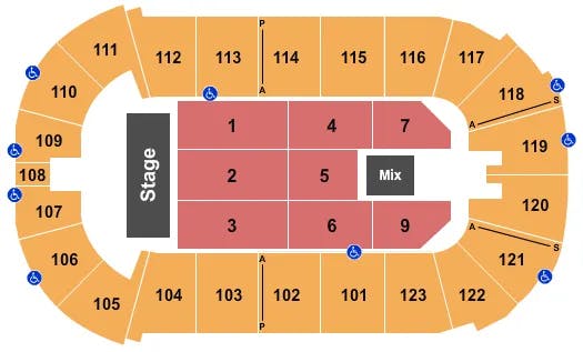  ENDSTAGE 3 Seating Map Seating Chart