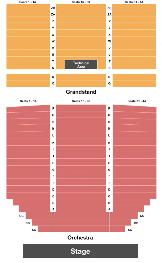 PEND OREILLE PAVILION AT NORTHERN QUEST RESORT CASINO END STAGE Seating Map Seating Chart