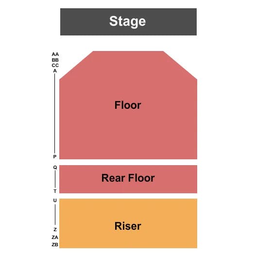 PEND OREILLE PAVILION AT NORTHERN QUEST RESORT CASINO SARA EVANS Seating Map Seating Chart