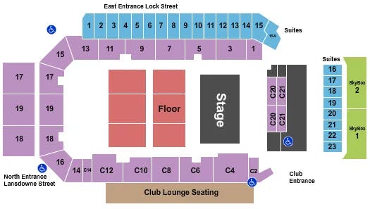  BRIT FLOYD Seating Map Seating Chart