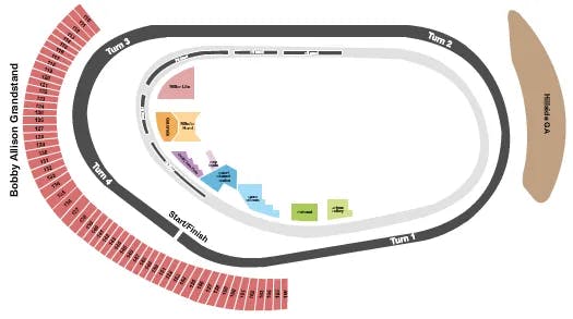  RACING 5 Seating Map Seating Chart