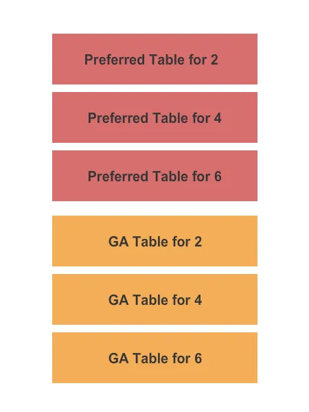 IMPROV COMEDY CLUB ADDISON GA PREFERRED Seating Map Seating Chart