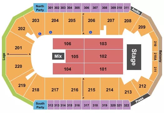  COMEDY Seating Map Seating Chart