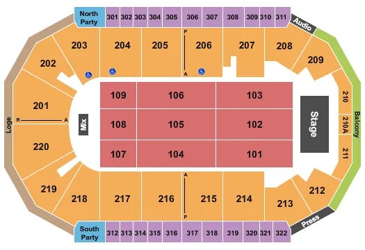  ENDSTAGE 2 Seating Map Seating Chart