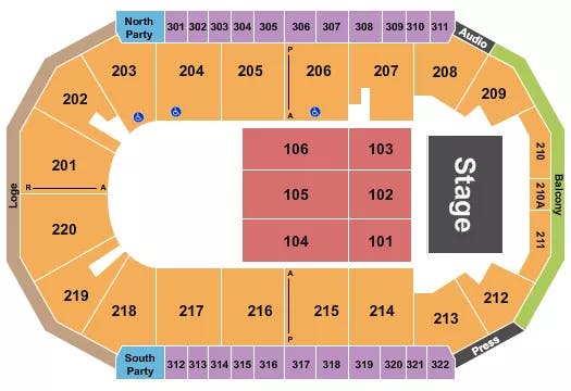  ENDSTAGE 4 Seating Map Seating Chart