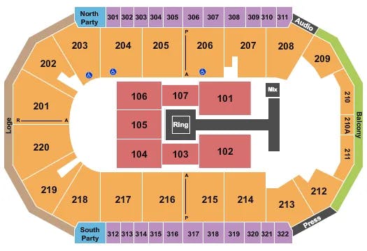  WWE 2 Seating Map Seating Chart