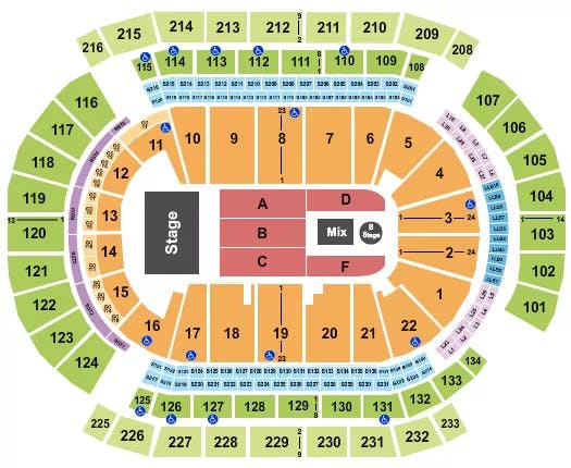  CHRIS BROWN Seating Map Seating Chart