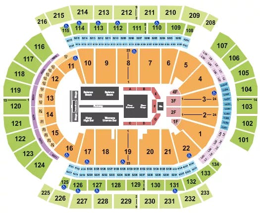  GOLD OVER AMERICA Seating Map Seating Chart