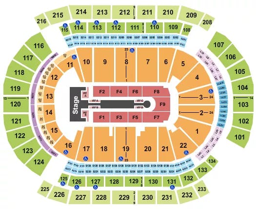  JENNIFER LOPEZ Seating Map Seating Chart