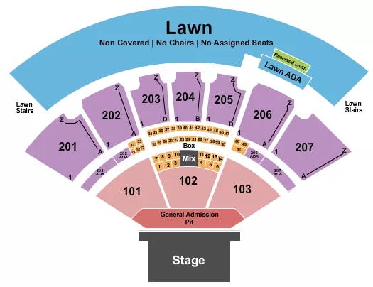  ENDSTAGE GA PIT 2 Seating Map Seating Chart