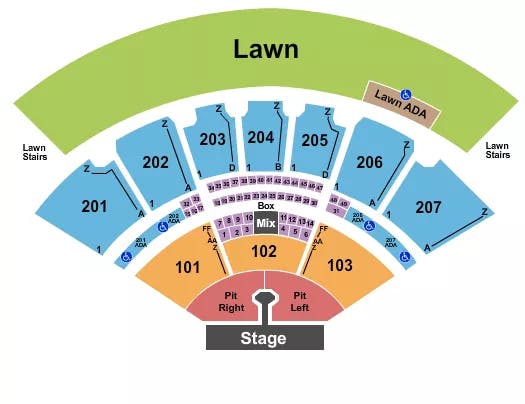  NEEDTOBREATHE Seating Map Seating Chart