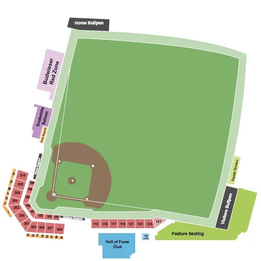  BASEBALL Seating Map Seating Chart