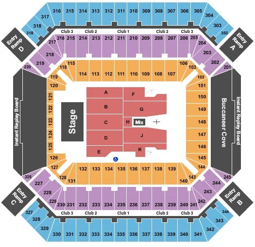  GEORGE STRAIT Seating Map Seating Chart