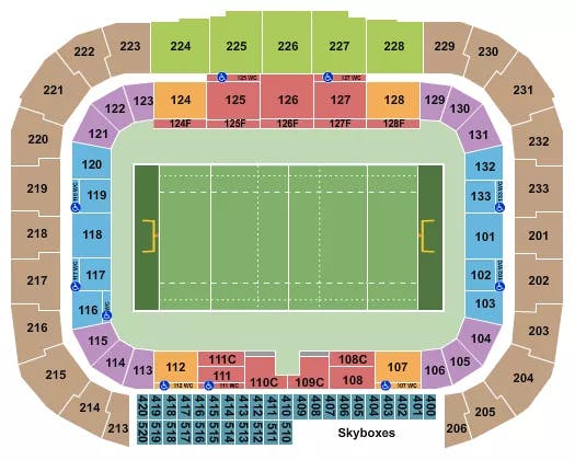 RED BULL ARENA NJ RUGBY Seating Map Seating Chart