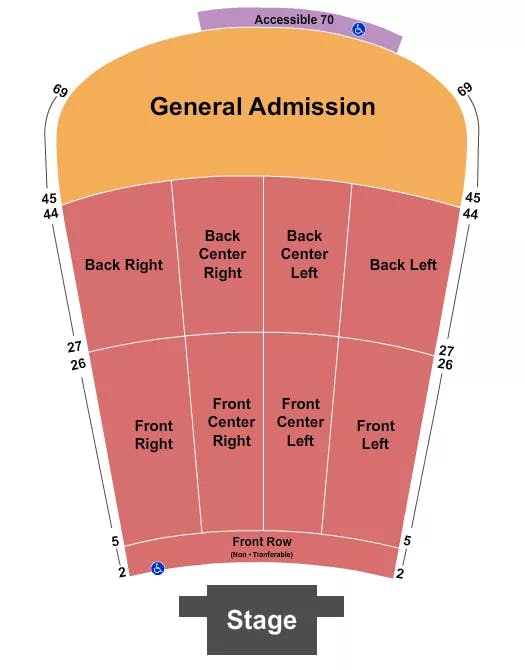  RSV 2 44 FRONT BACK GA 45 69 Seating Map Seating Chart