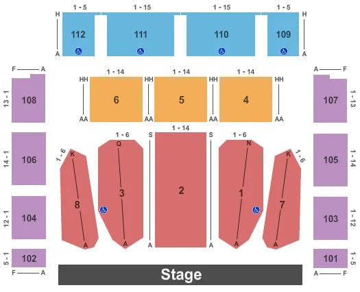  ENDSTAGE ORCHESTRA Seating Map Seating Chart