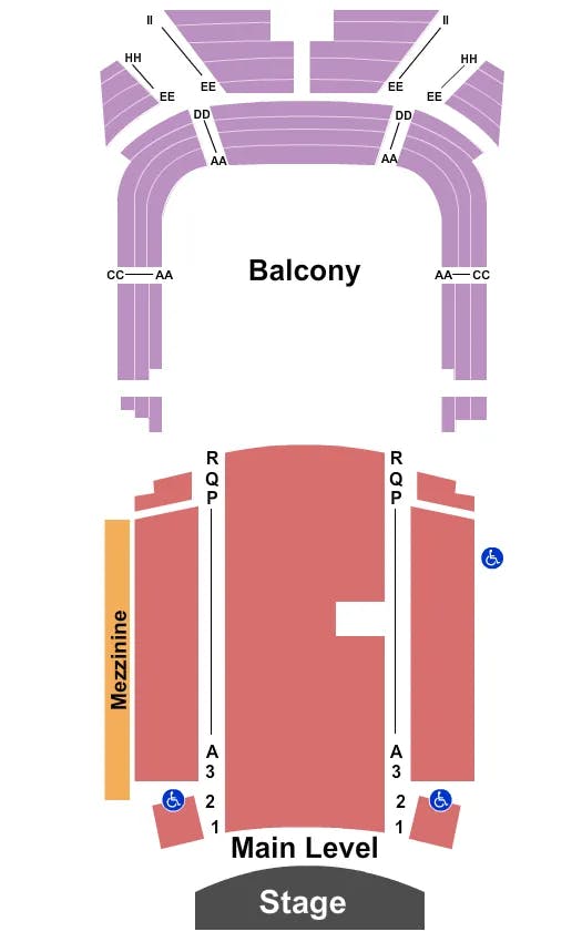 REVOLUTION HALL PORTLAND ENDSTAGE 2 Seating Map Seating Chart