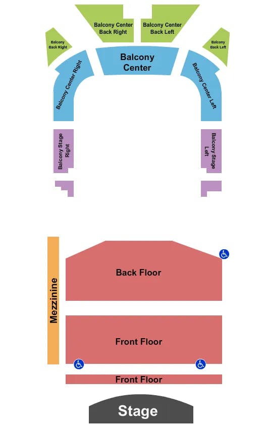 REVOLUTION HALL PORTLAND ENDSTAGE 3 Seating Map Seating Chart