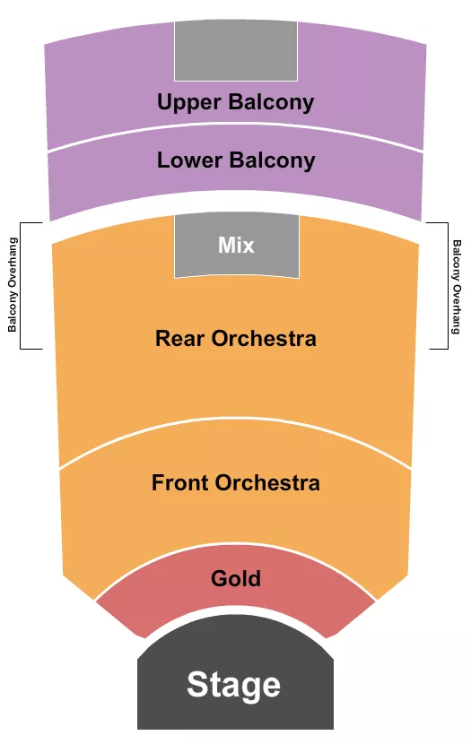 RIALTO THEATRE TUCSON ENDSTAGE GOLD 2 Seating Map Seating Chart