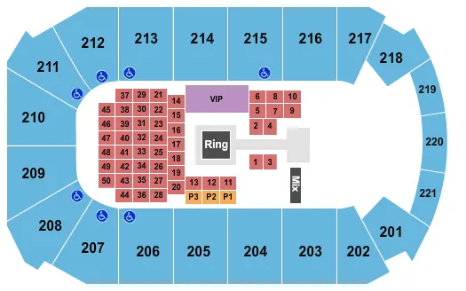  BOXING Seating Map Seating Chart